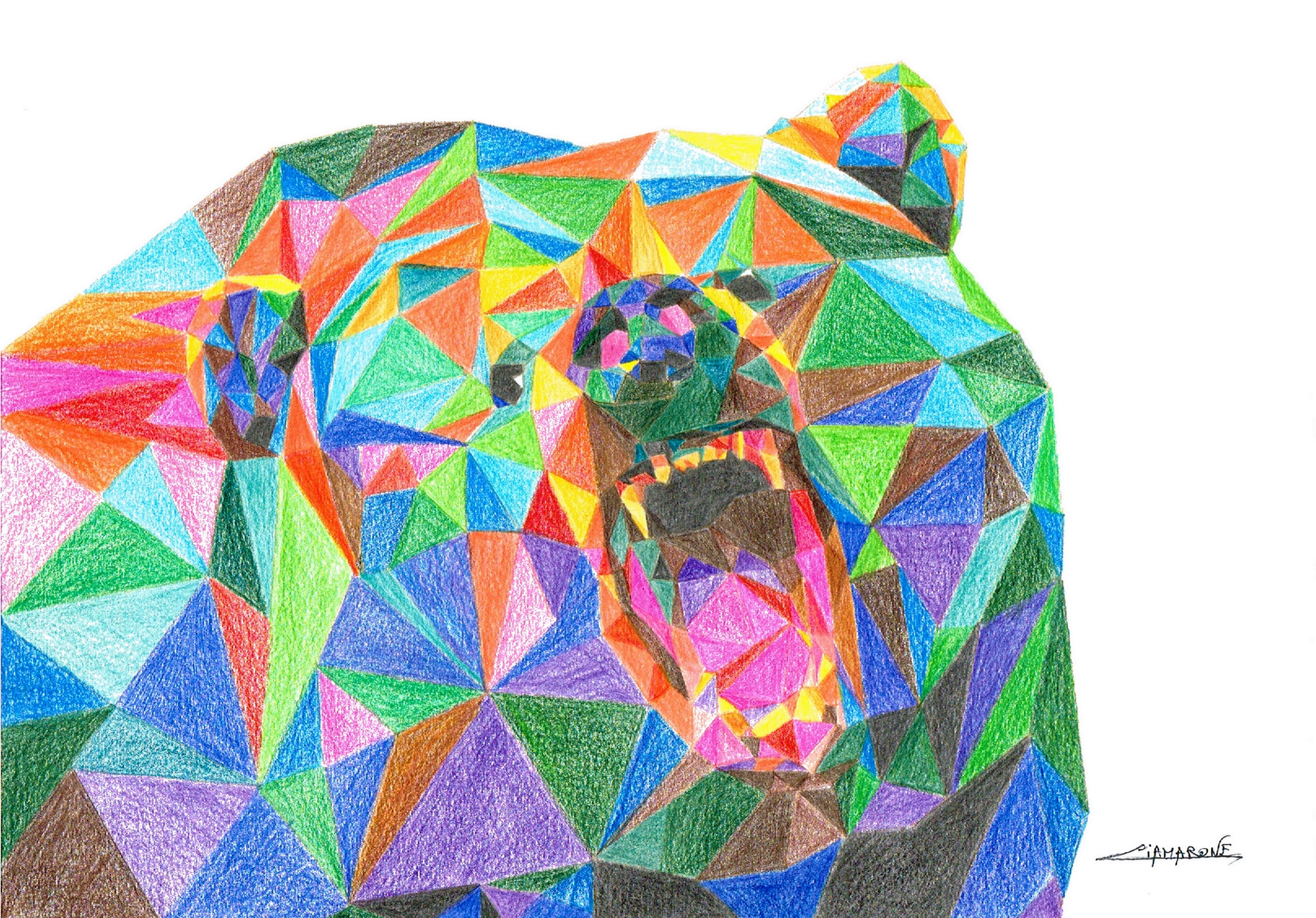 Dessin "Ours pas content"