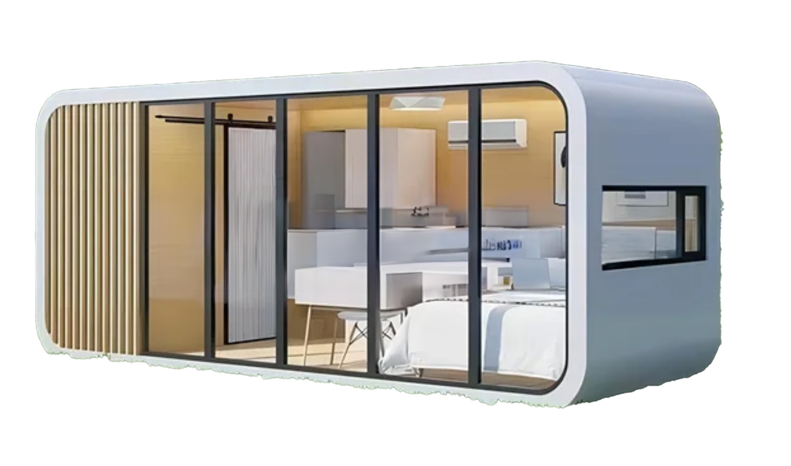 Prefab Modern Tiny House 20ft to 40ft Modular Cabin House, Tiny Home, B&B, Office, Kiosk, Pool House, bar, Outdoor Living   / Restroom Included