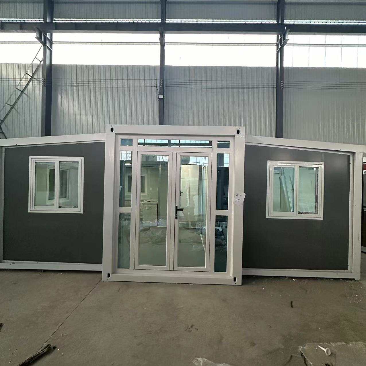 2 Expandable Houses | Prefab Tiny Home 20x20 Houses for Versatile Use, Including Hotel, Office, Shop, and More, with Restroom Included