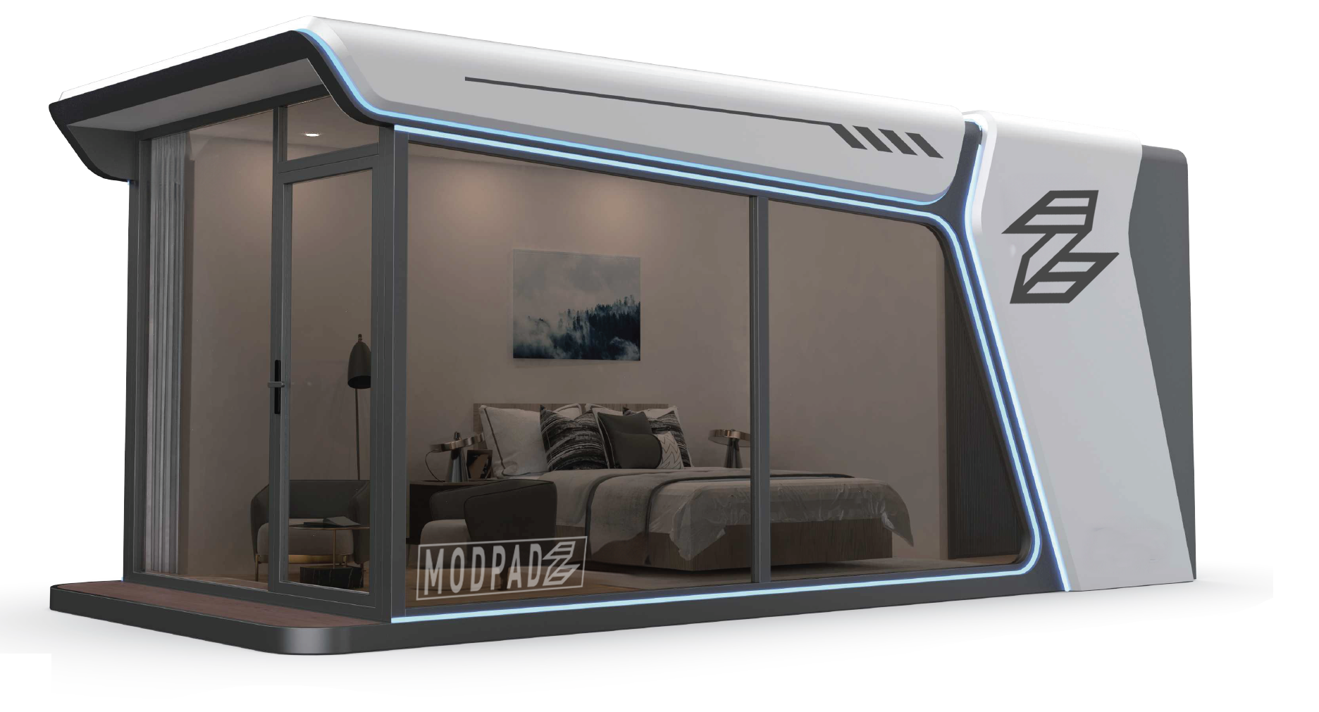 SPACE MODULE MINI | 22FT x 10.5 Ft H SPACE Modular Cabin House,  Ideal for Tiny Home, B&B, Office, Kiosk, Pool House, bar, Outdoor Living