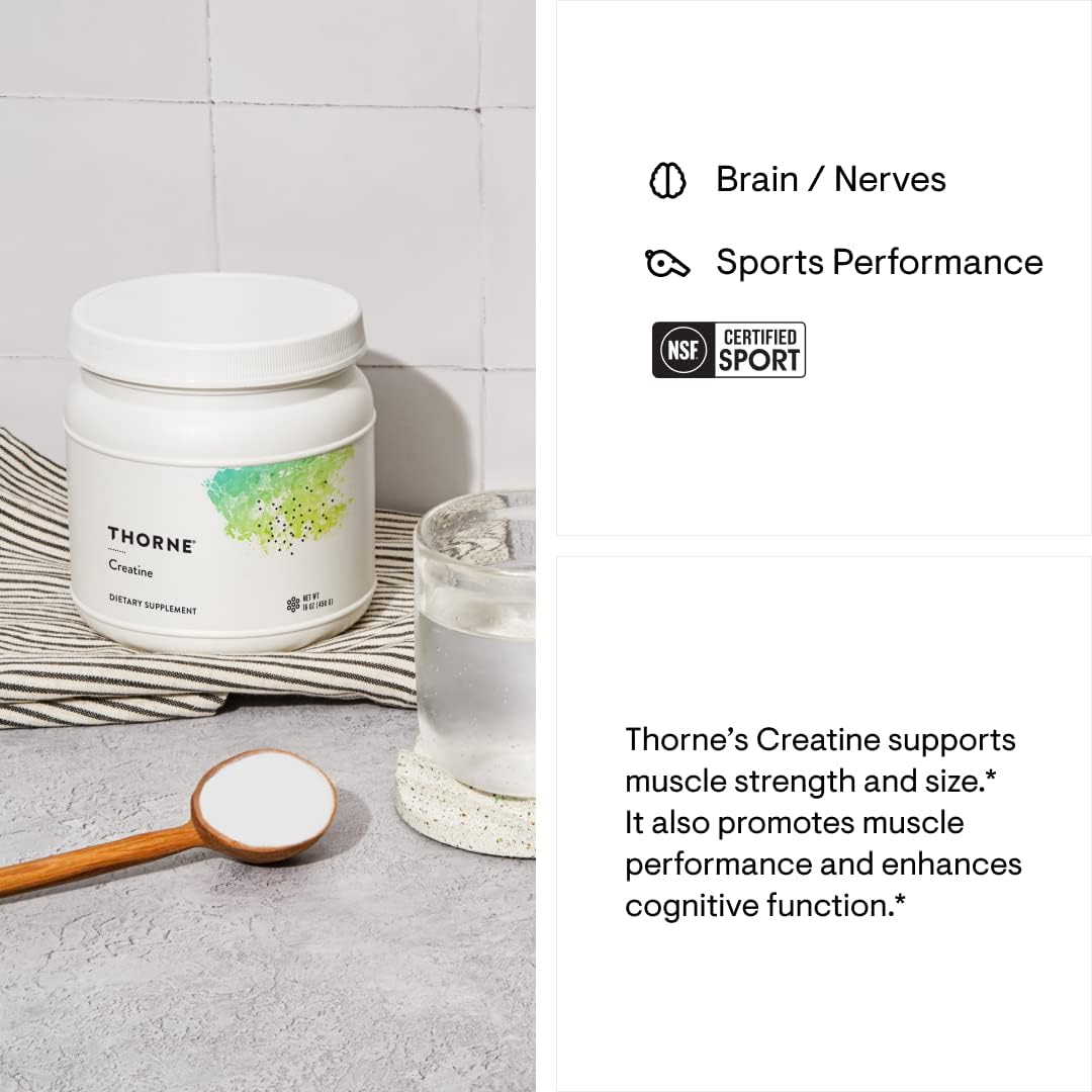 THORNE Creatine - Creatine Monohydrate, Amino Acid Powder 