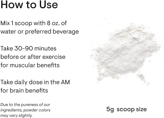THORNE Creatine - Creatine Monohydrate, Amino Acid Powder 