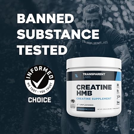 Transparent Labs Creatine HMB - Creatine Monohydrate Powder with HMB for Muscle Growth