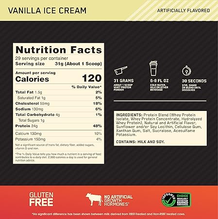 Optimum Nutrition Gold Standard 100% Whey Protein Powder