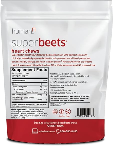 humanN SuperBeets Heart Chews