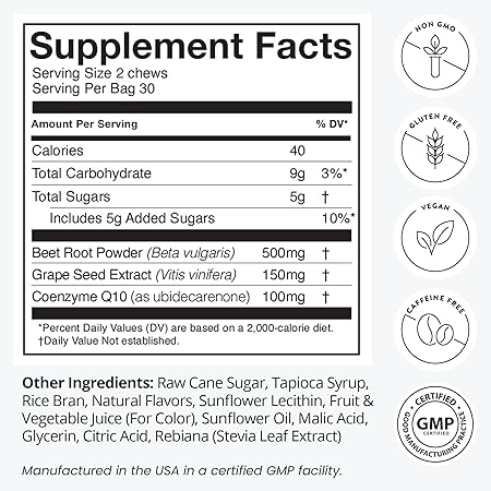 humanN SuperBeets Heart Chews Advanced 