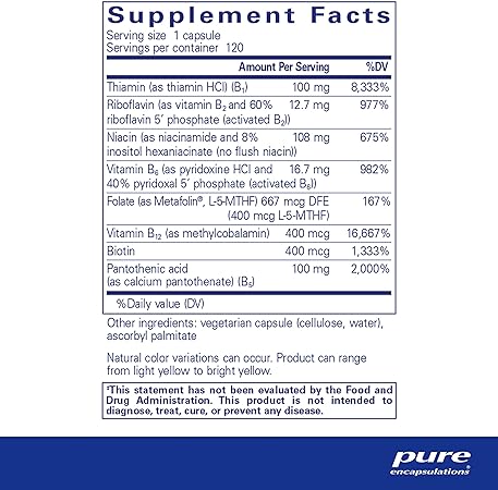 Pure Encapsulations B-Complex Plus - B Vitamins Supplement