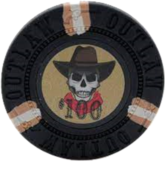(25) $100 Black Clay Outlaw