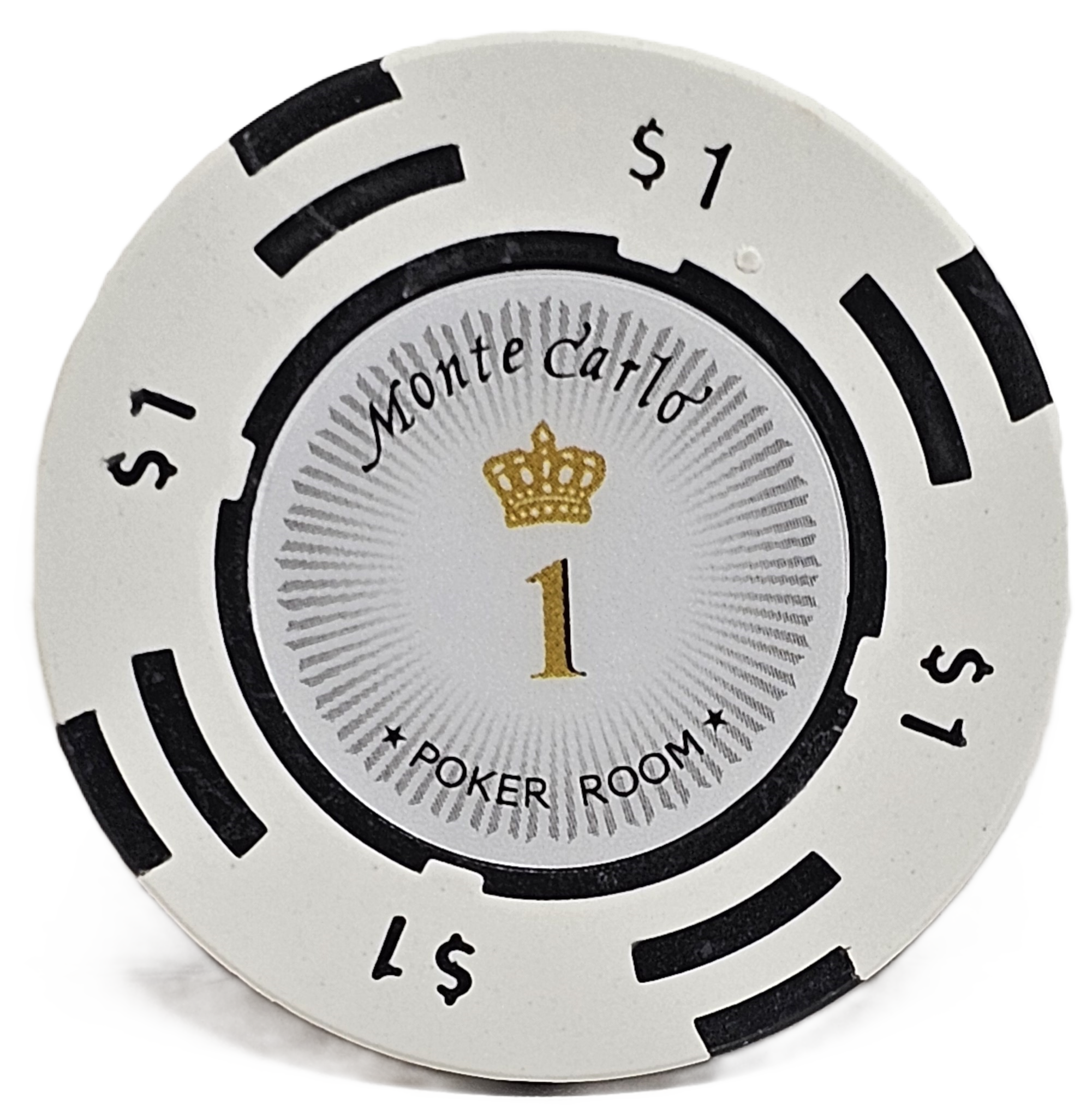 (25) $1 White Clay 2-Tone Monte Carlo 