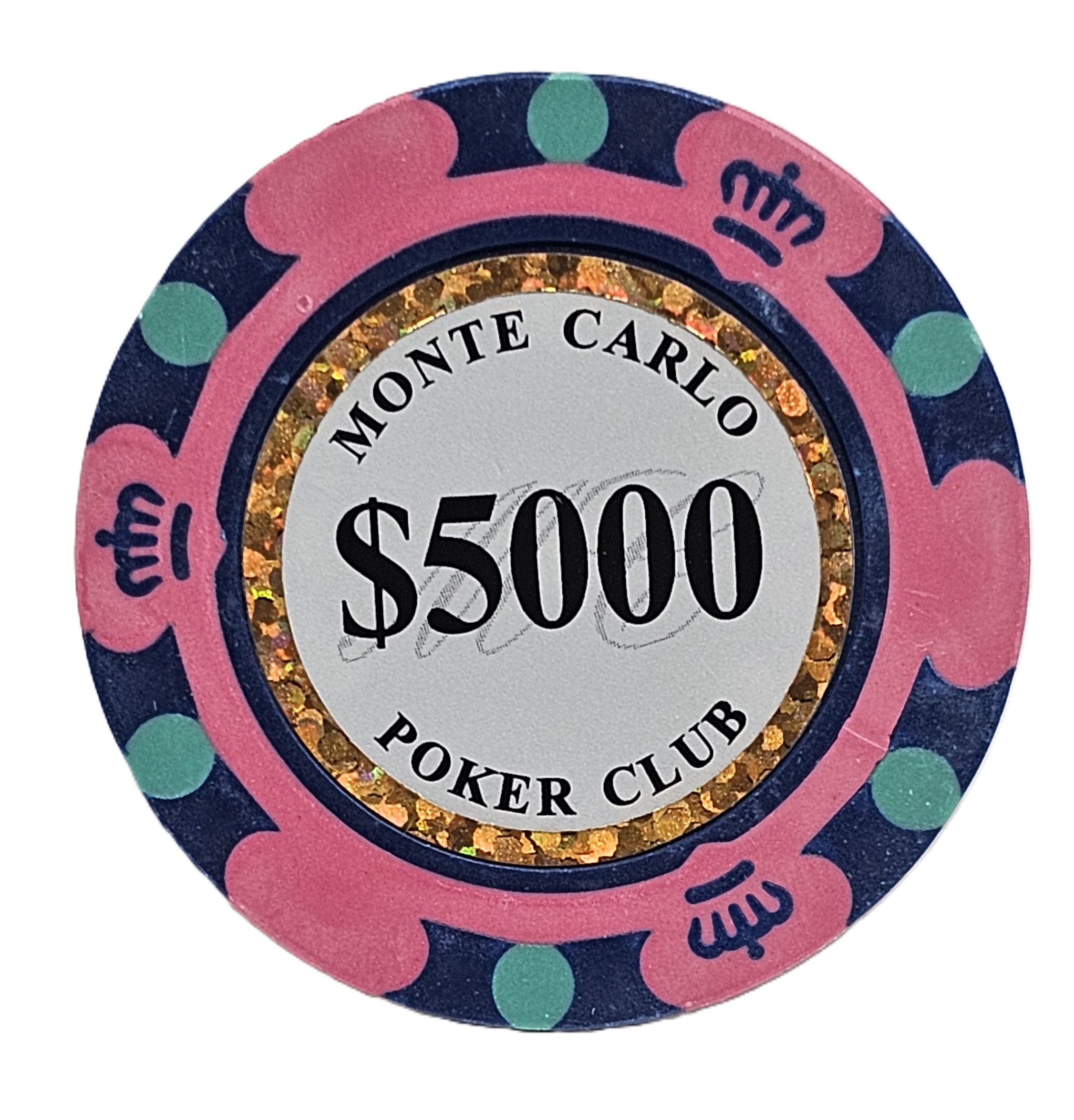 (25) $5000 (Pink) 3-Tone 14g Monte Carlo's 