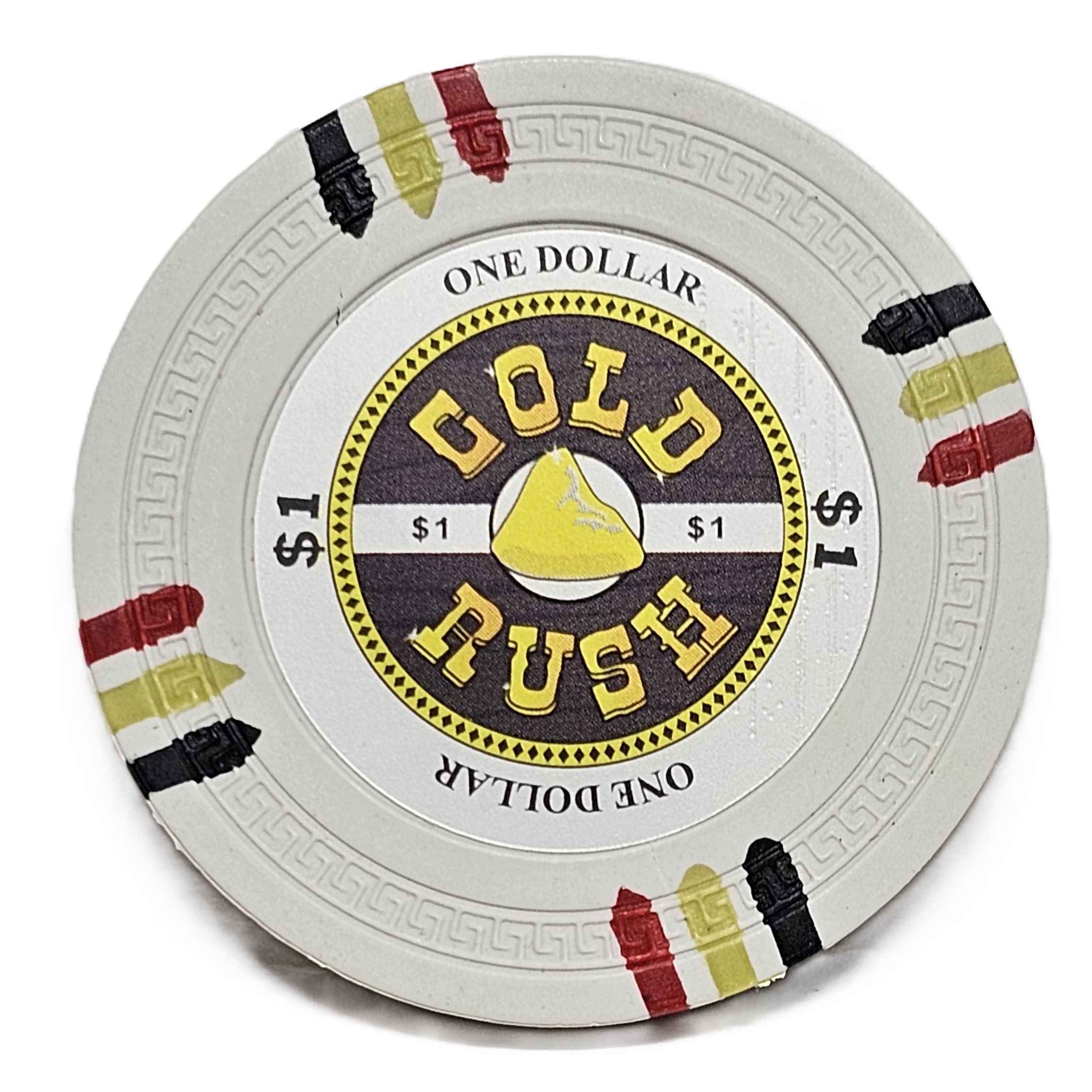 (25) $1 (White) Clay 14g Gold Rush  