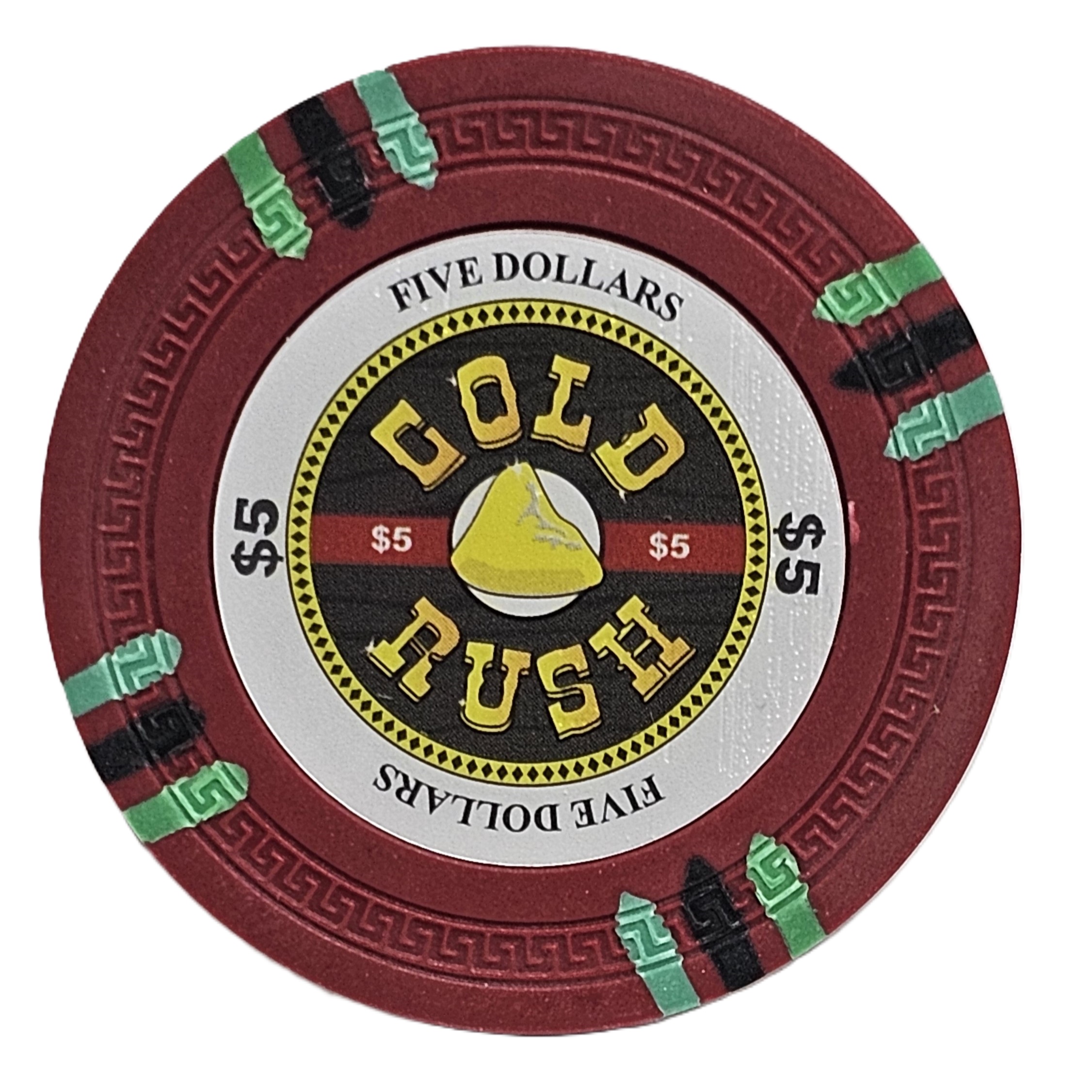 (25) $5 (Red) Clay 14g Gold Rush  