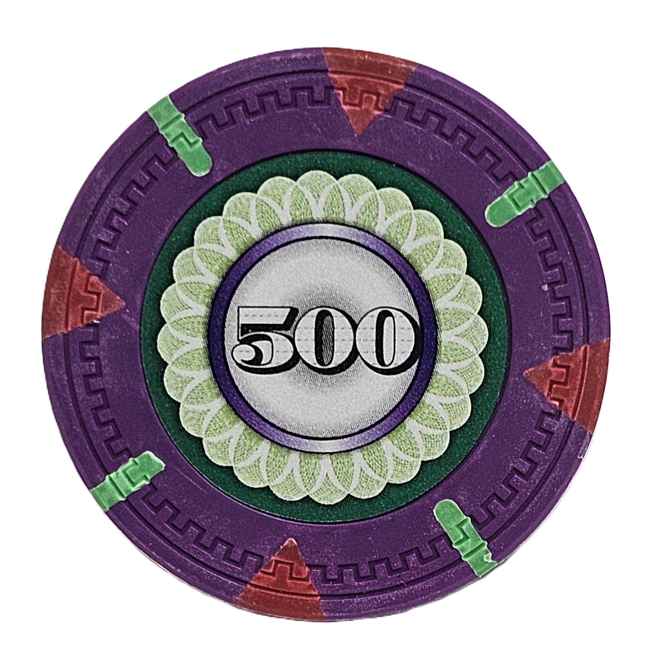 (25) $500 (Purple) Clay 14g Designer  