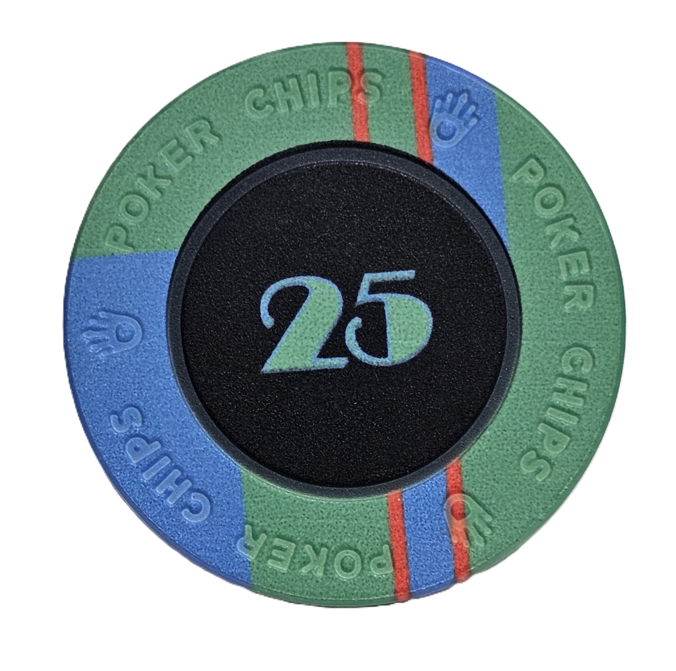 (25) $25 Green 10g Ceramic EPT's  