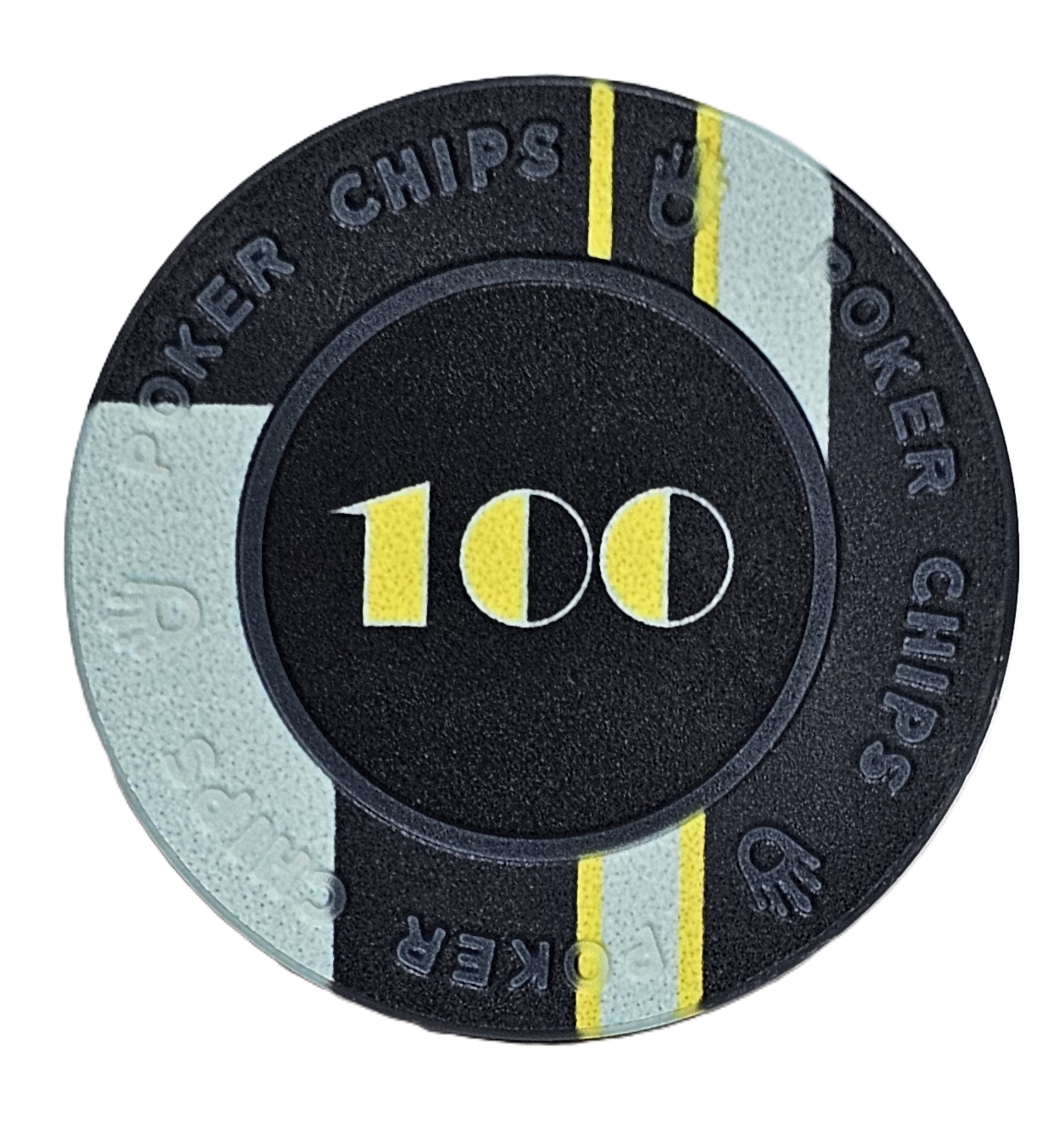 (25) $100 Black 10g Ceramic EPT's  