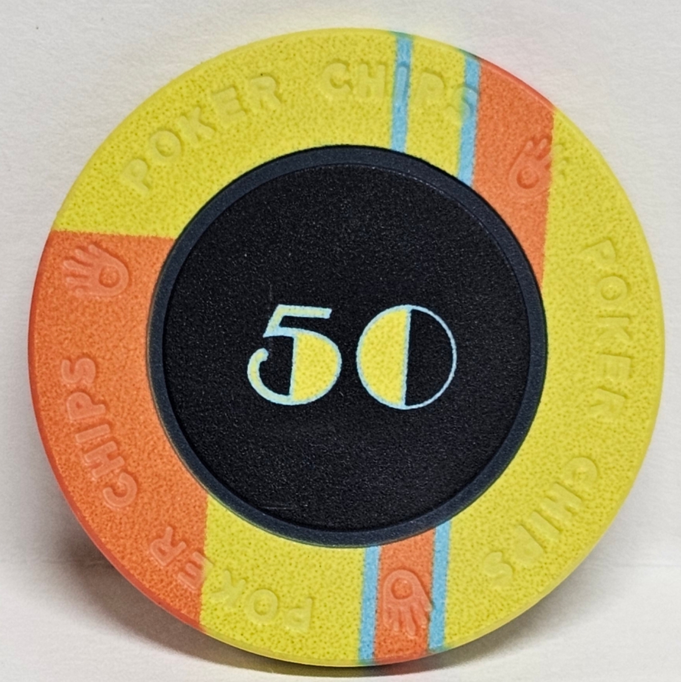 (25) $50 Yellow EPT Ceramic Chips