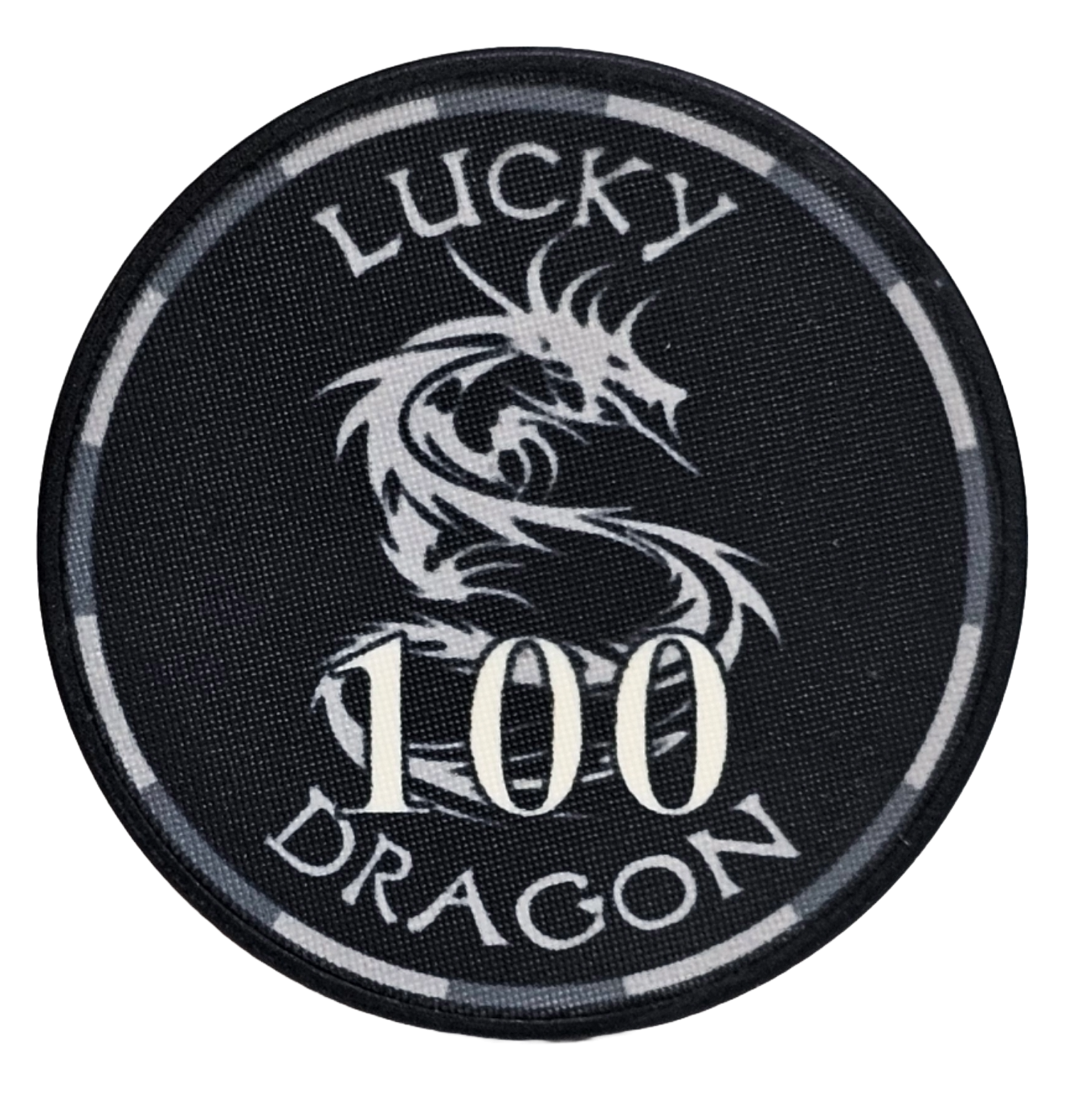 (25) $100 Black 10g Ceramic Lucky Dragons