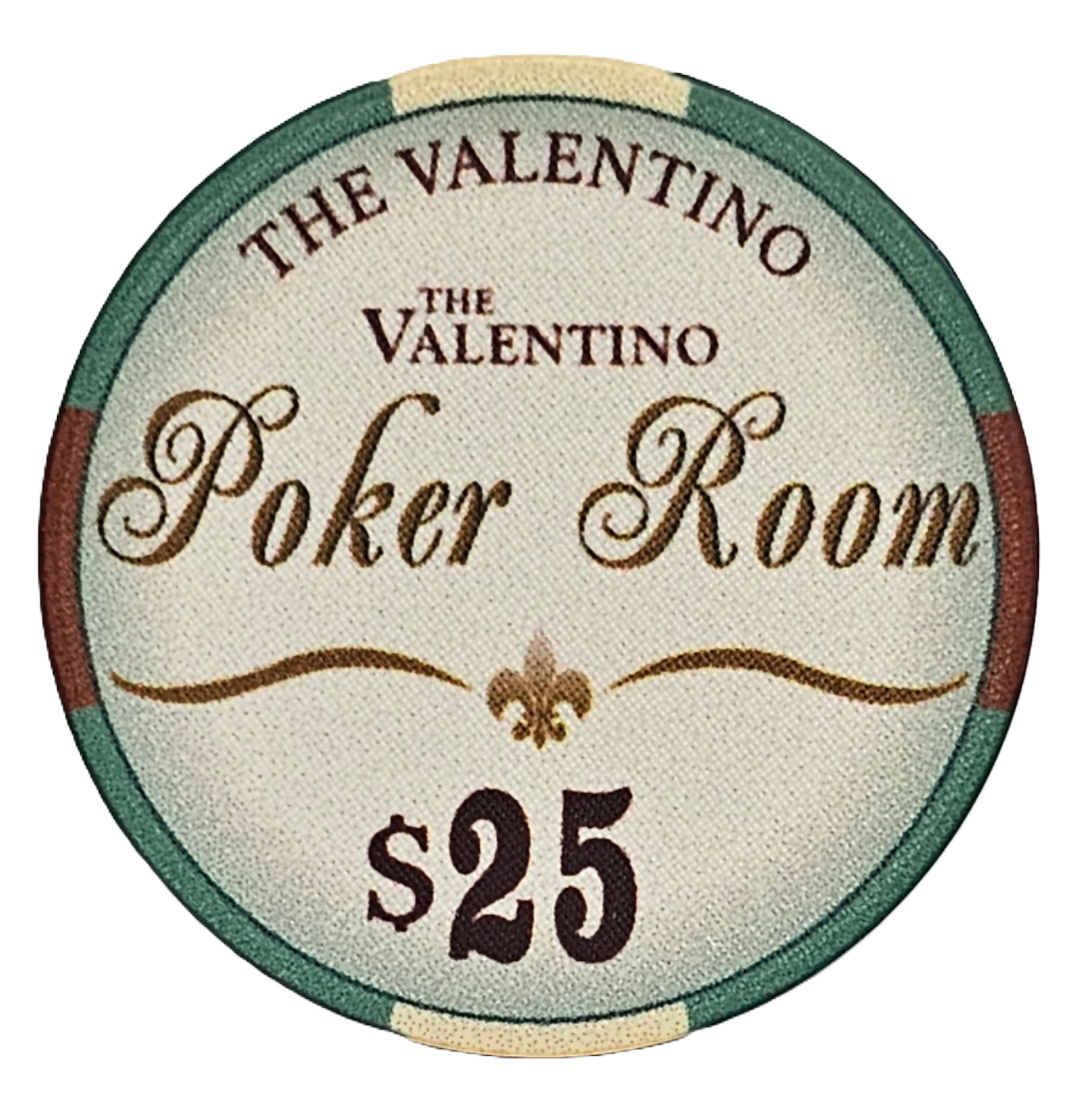 (25) $25 Green 10g Ceramic Valentinos