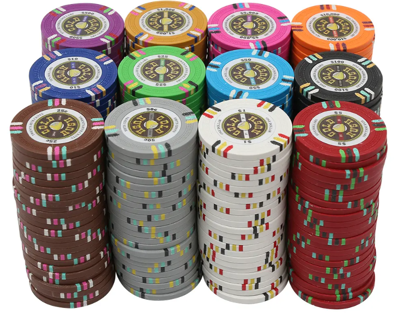 500pc 14g Clay Gold Rush Chip Set-No Case 