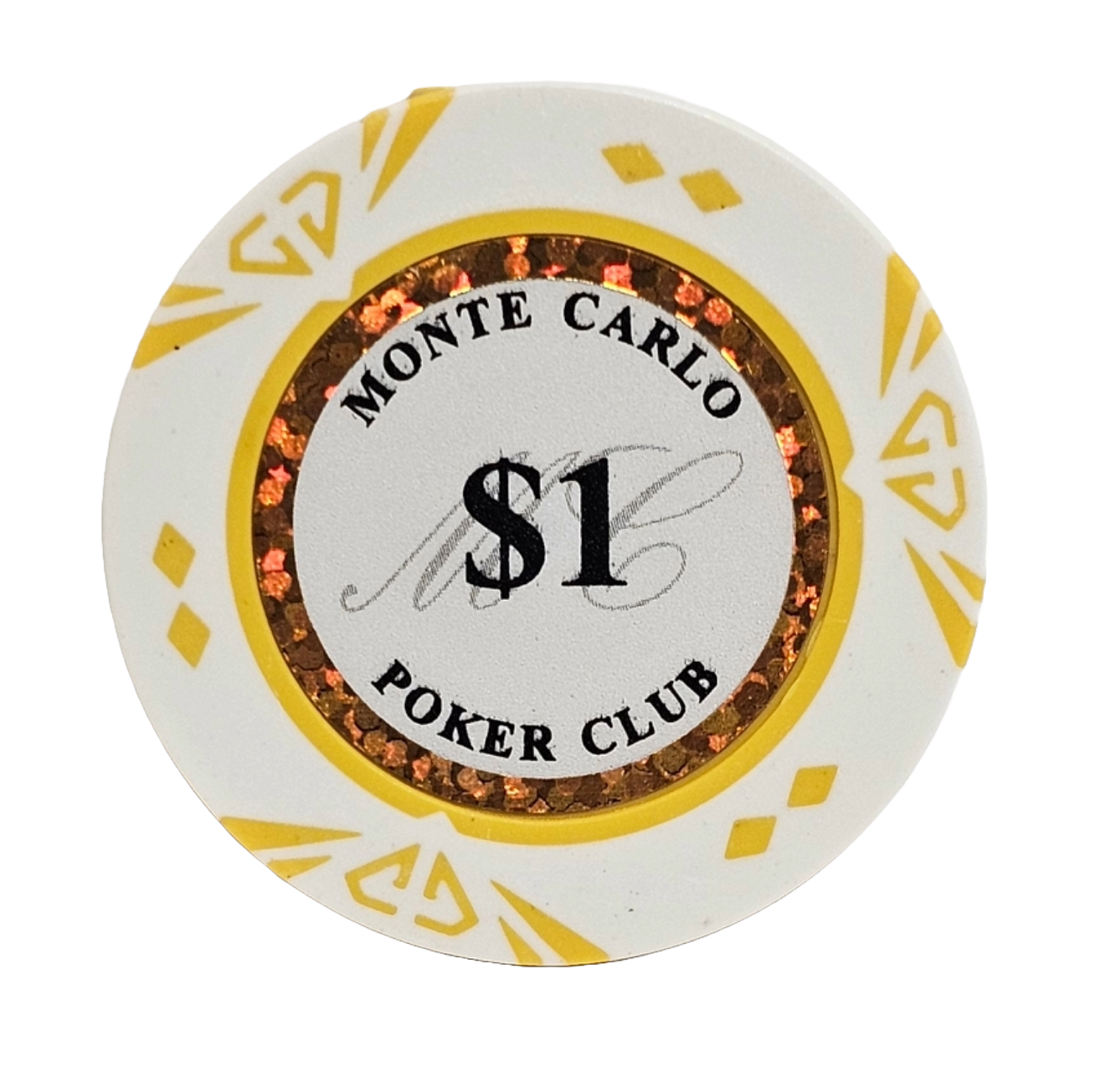 (25) $1 White Clay Diamond Monte Carlo