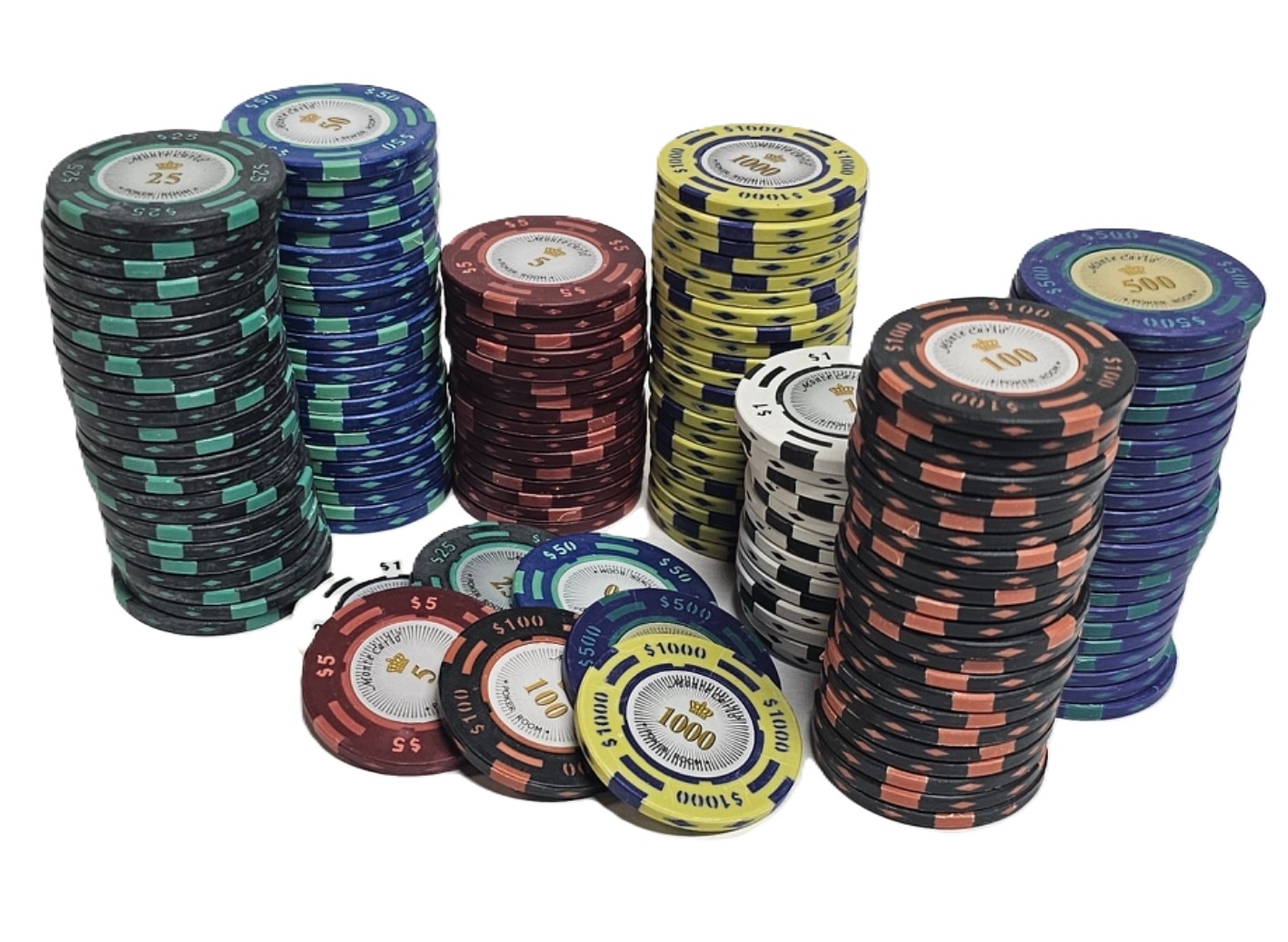 500pc 2-Tone Monte Carlo Chip Set-No Case