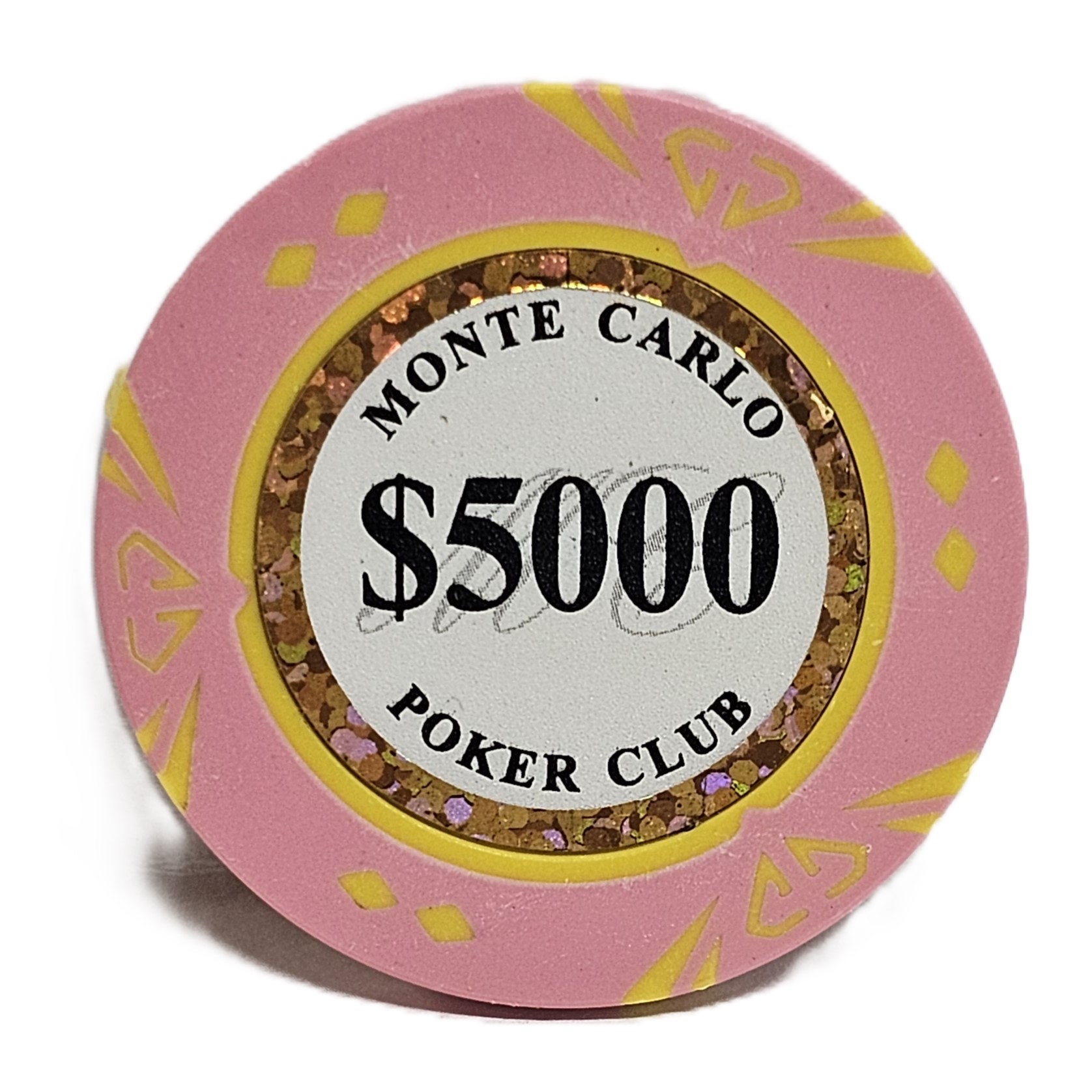 (25) $5000 Pink Clay Diamond Monte Carlo 