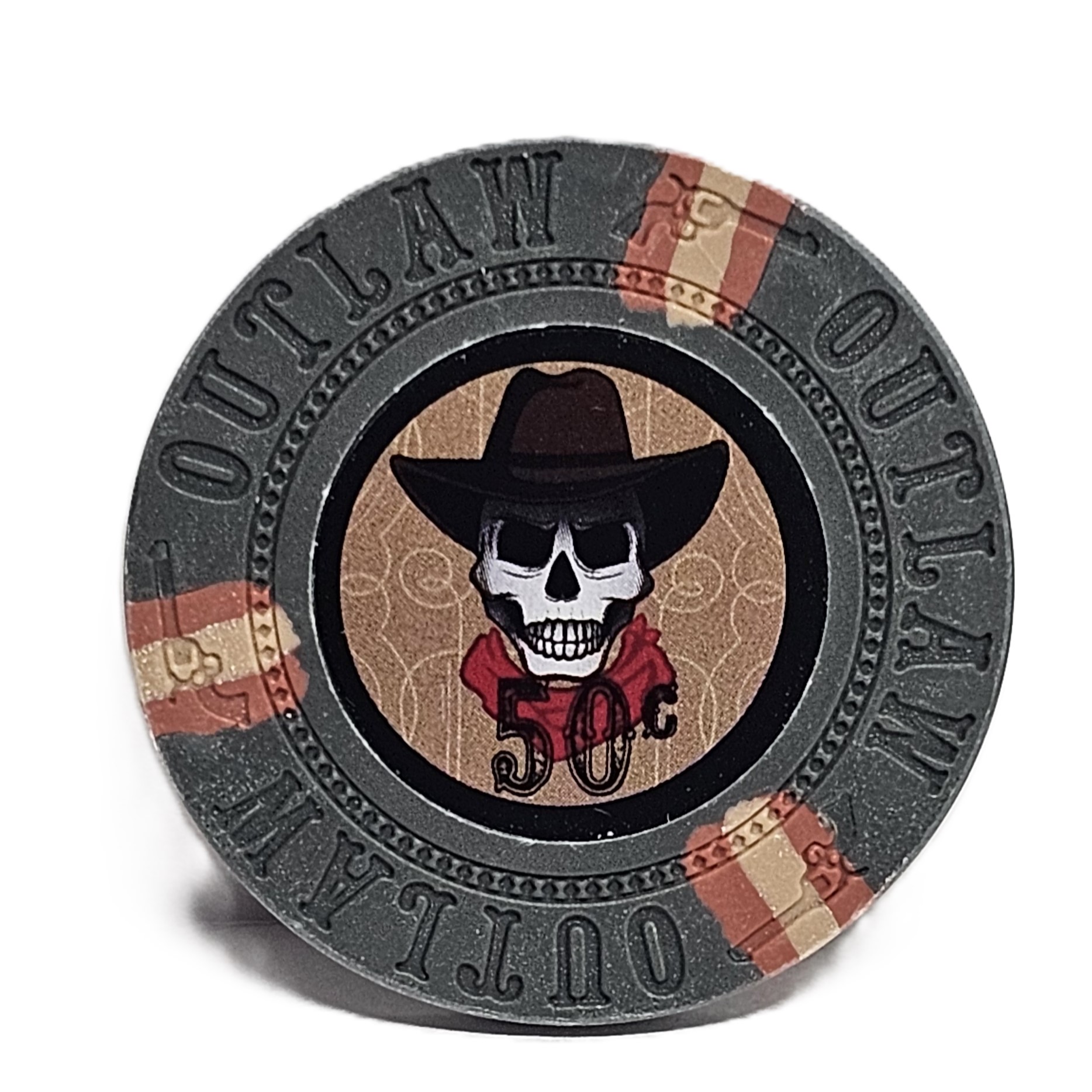 (25) $0.50 Gray Clay Outlaw 