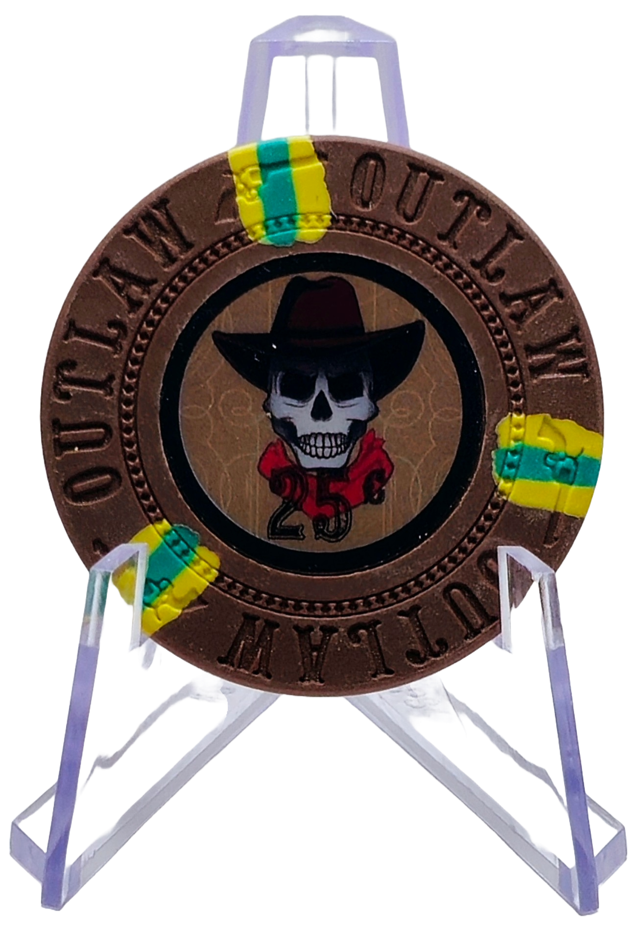 (25) $0.25 Brown Clay Outlaw