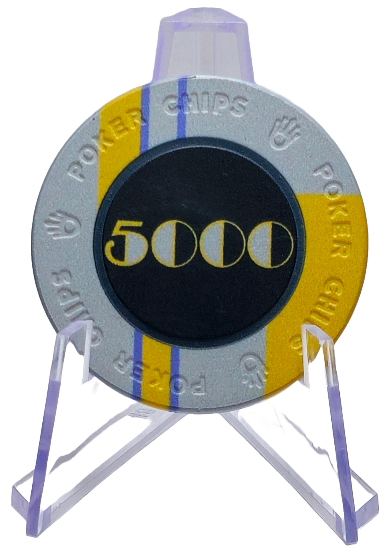 (25) $5000 Gray/Yellow EPT 10g Ceramic Chips