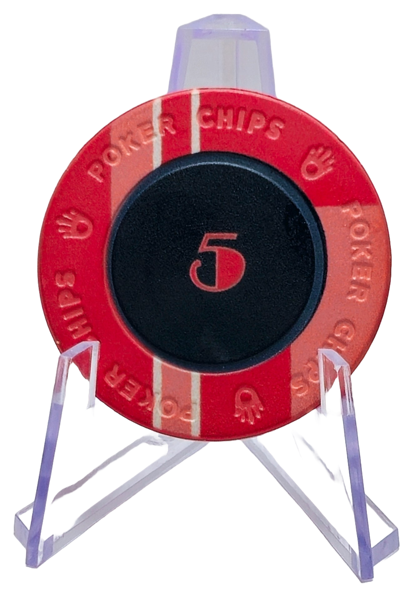 (25) $5 Red 10g Ceramic EPT's  