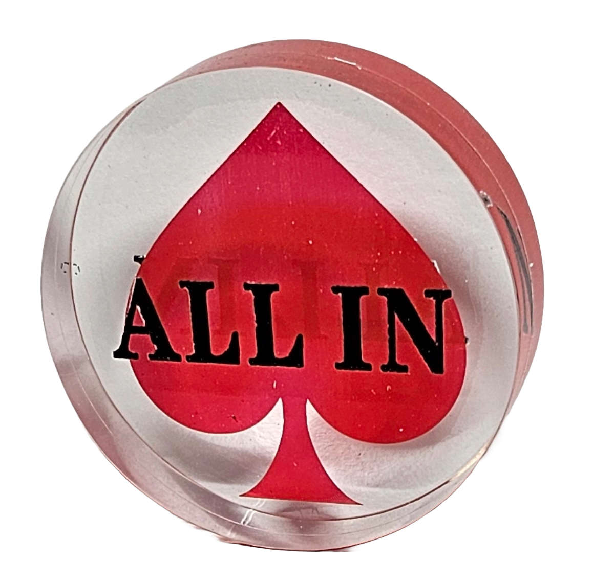 3" Diameter Acrylic All In Table Button