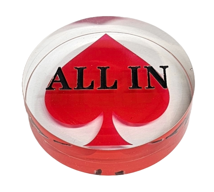 3" Diameter Acrylic All In Table Button