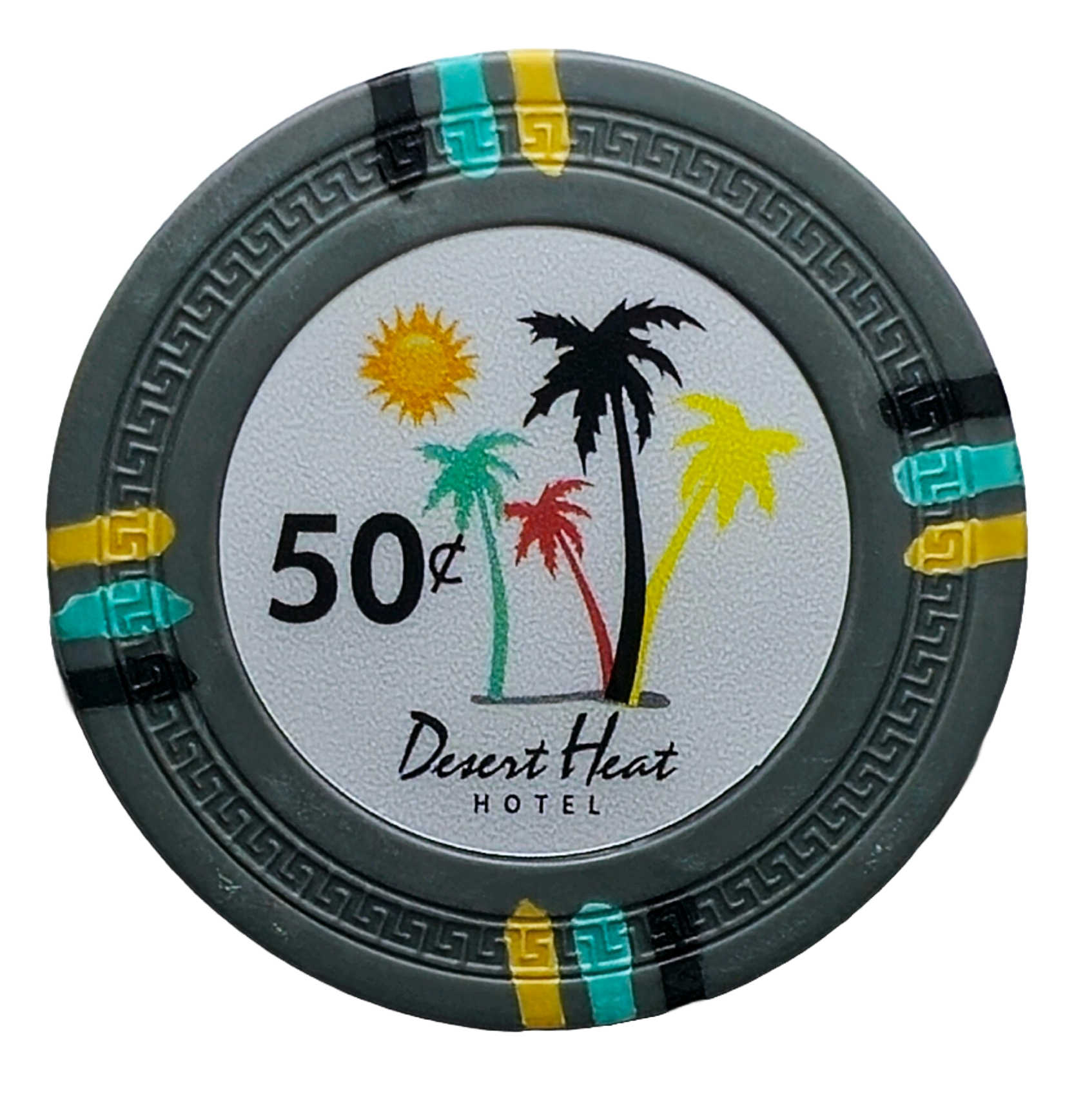 (25) $0.50 Gray 14g Desert Heat Chips