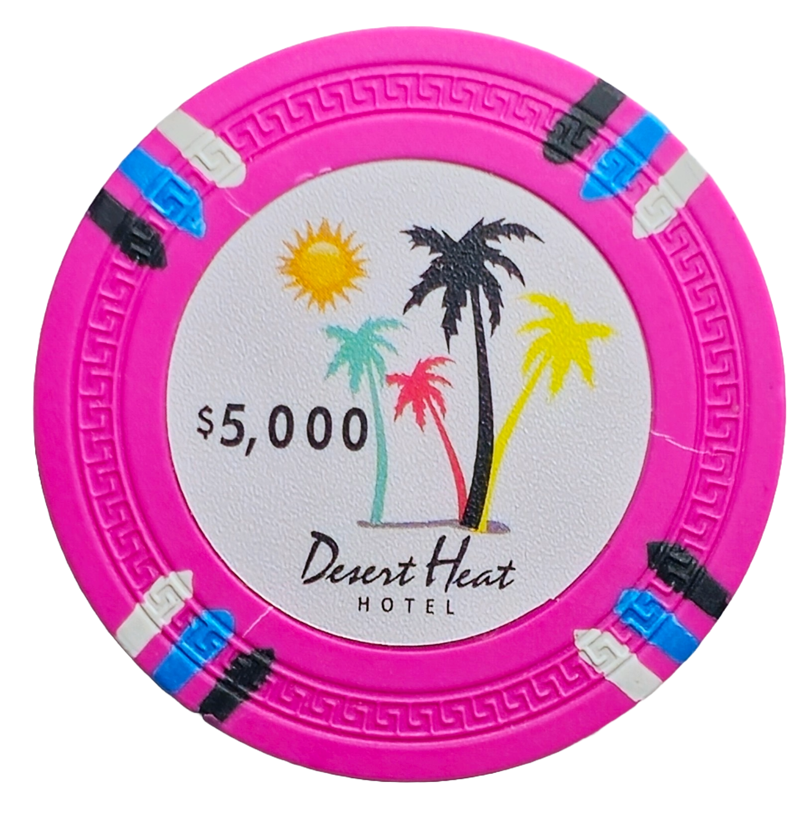 (25) $5000 Pink 14g Desert Heat Chips 