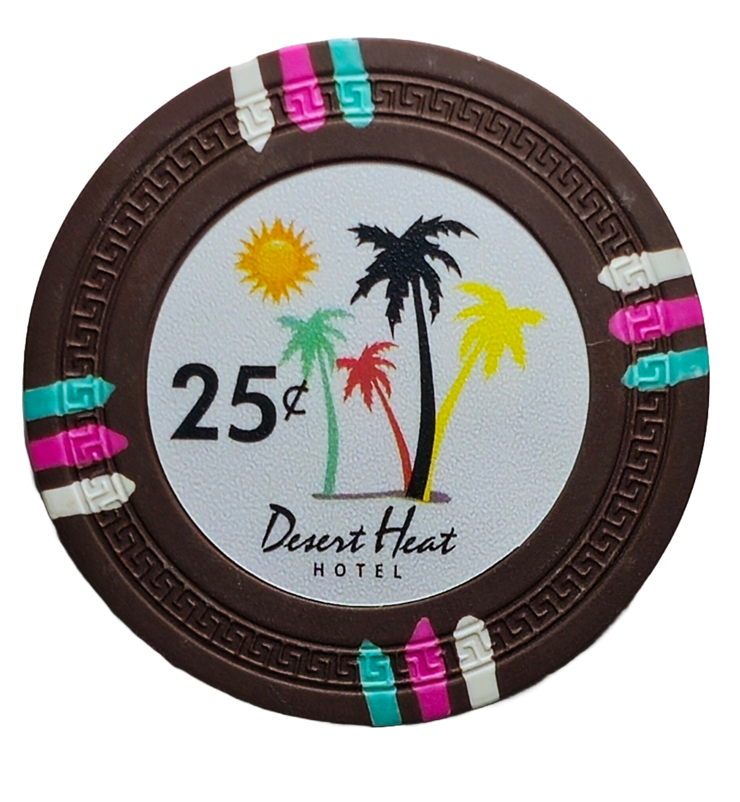 (25) $0.25 Brown 14g Desert Heat Chips 