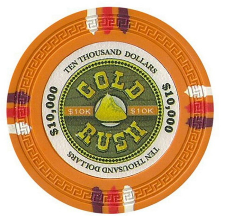 (25) $10,000 (Orange) Clay 14g Gold Rush