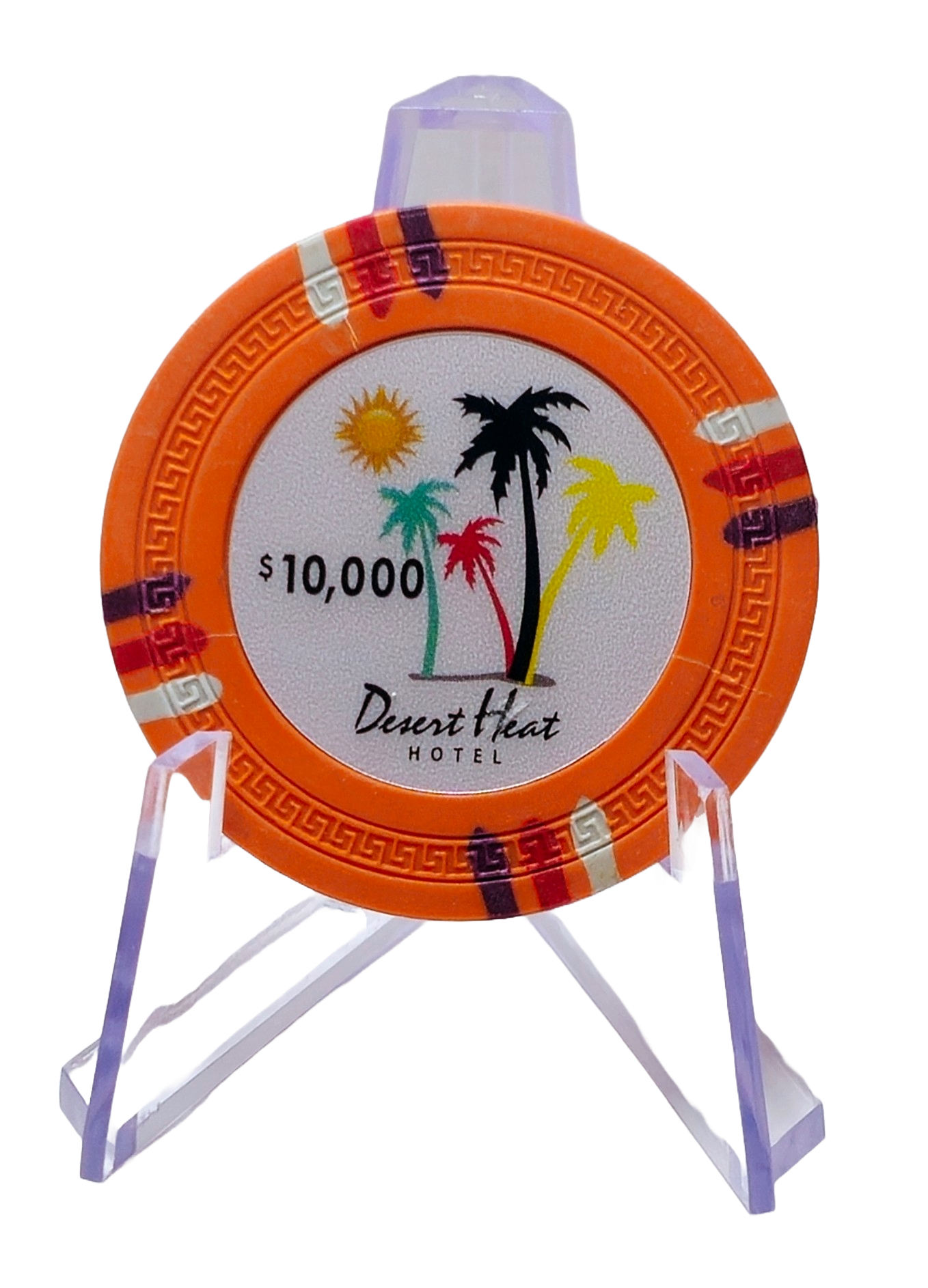 (25) $10,000 Orange 14g Desert Heat Chips 