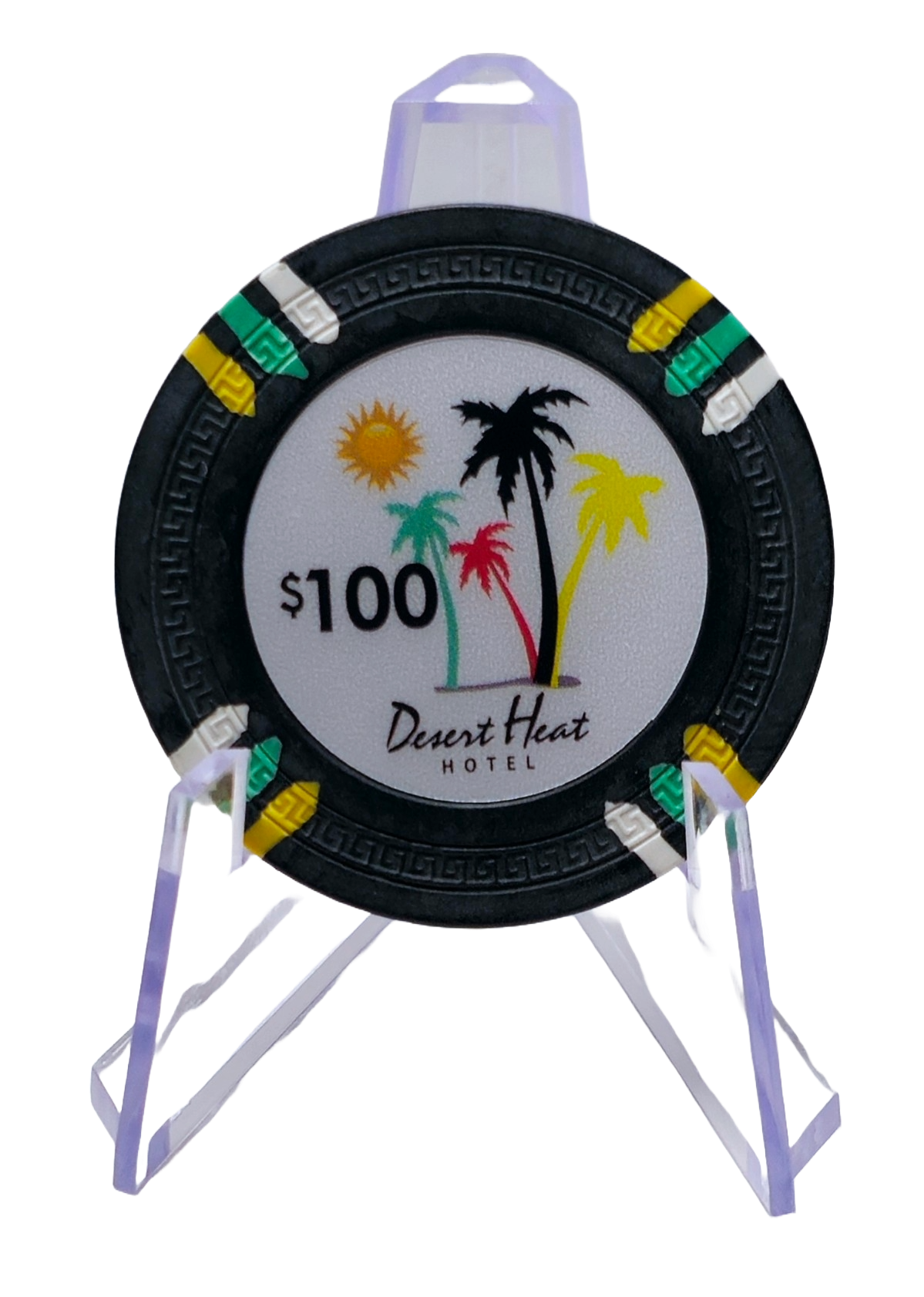 (25) $100 Black 14g Desert Heat Chips 