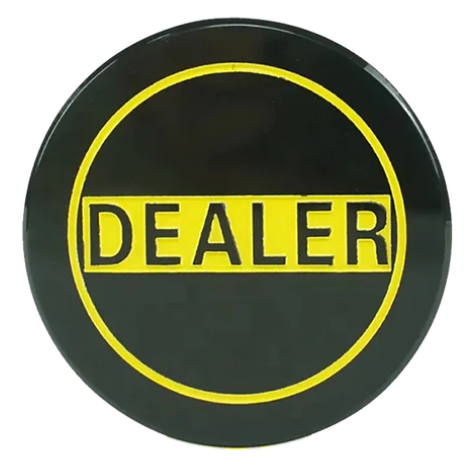 3" Diameter Black & Yellow Dealer Button