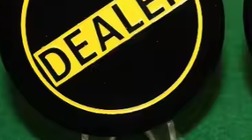 3" Diameter Black & Yellow Dealer Button