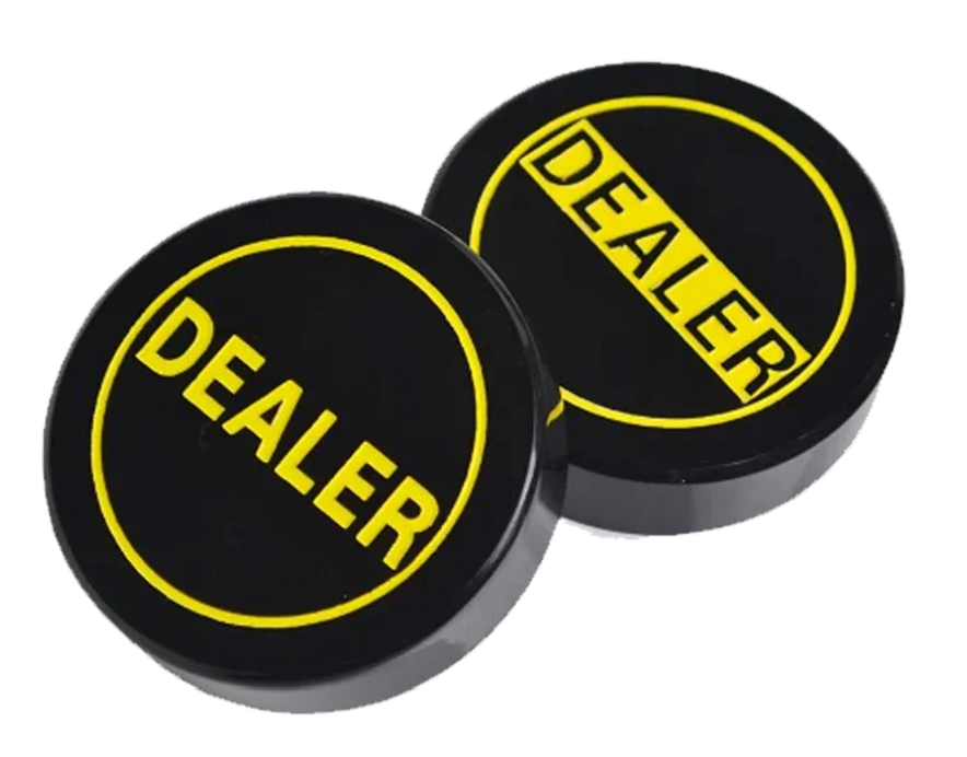 3" Diameter Black & Yellow Dealer Button