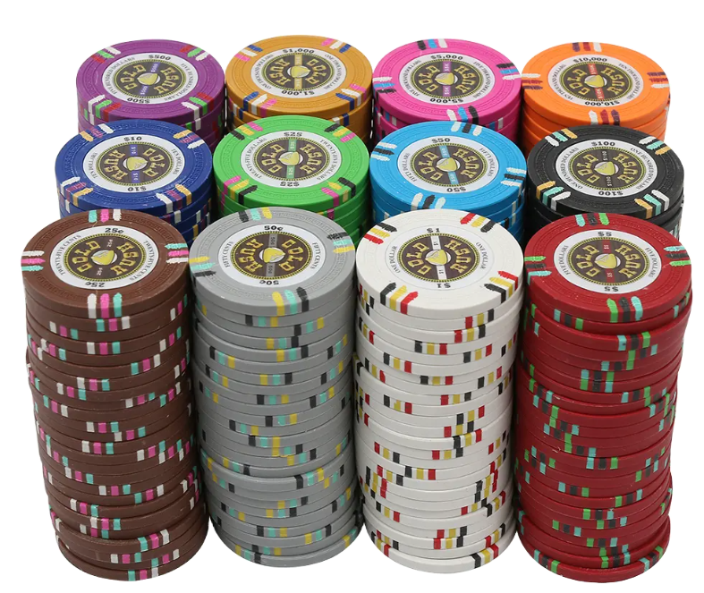 600pc 14g Clay Gold Rush Chip Set-No Case