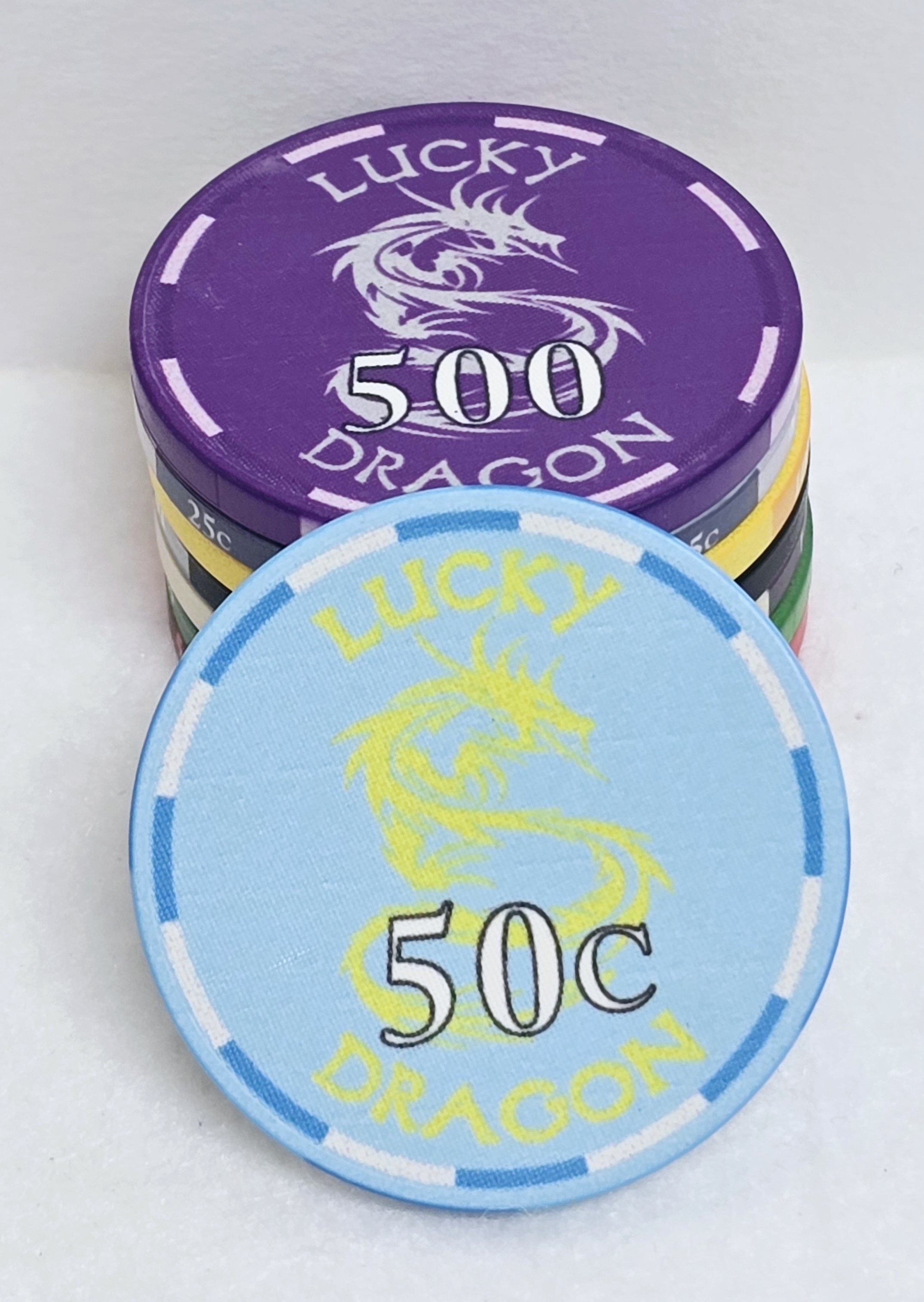300pc 10g Ceramic Lucky Dragon Chip Set-No Case