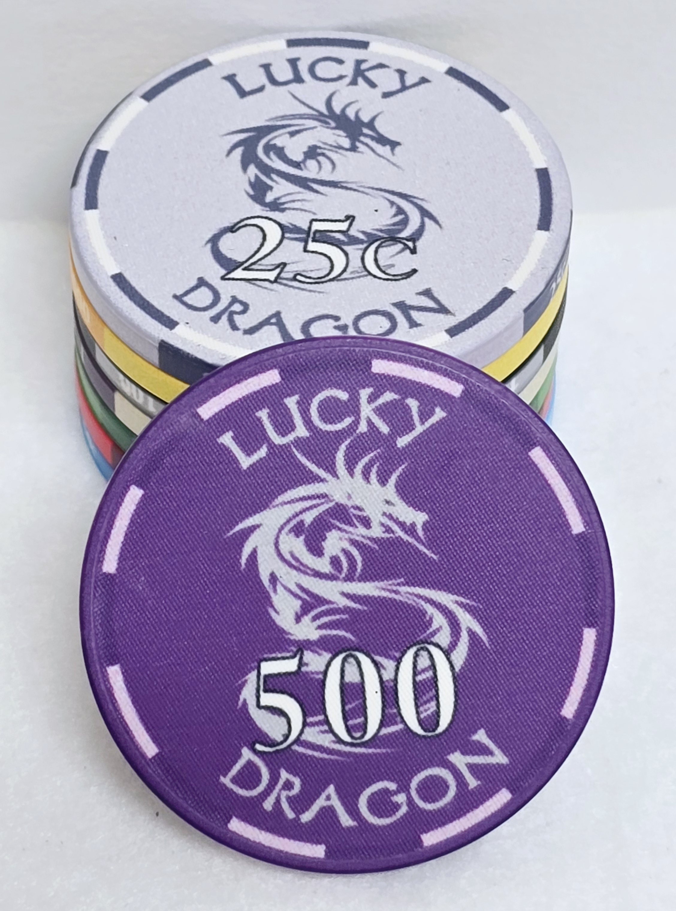 300pc 10g Ceramic Lucky Dragon Chip Set-No Case