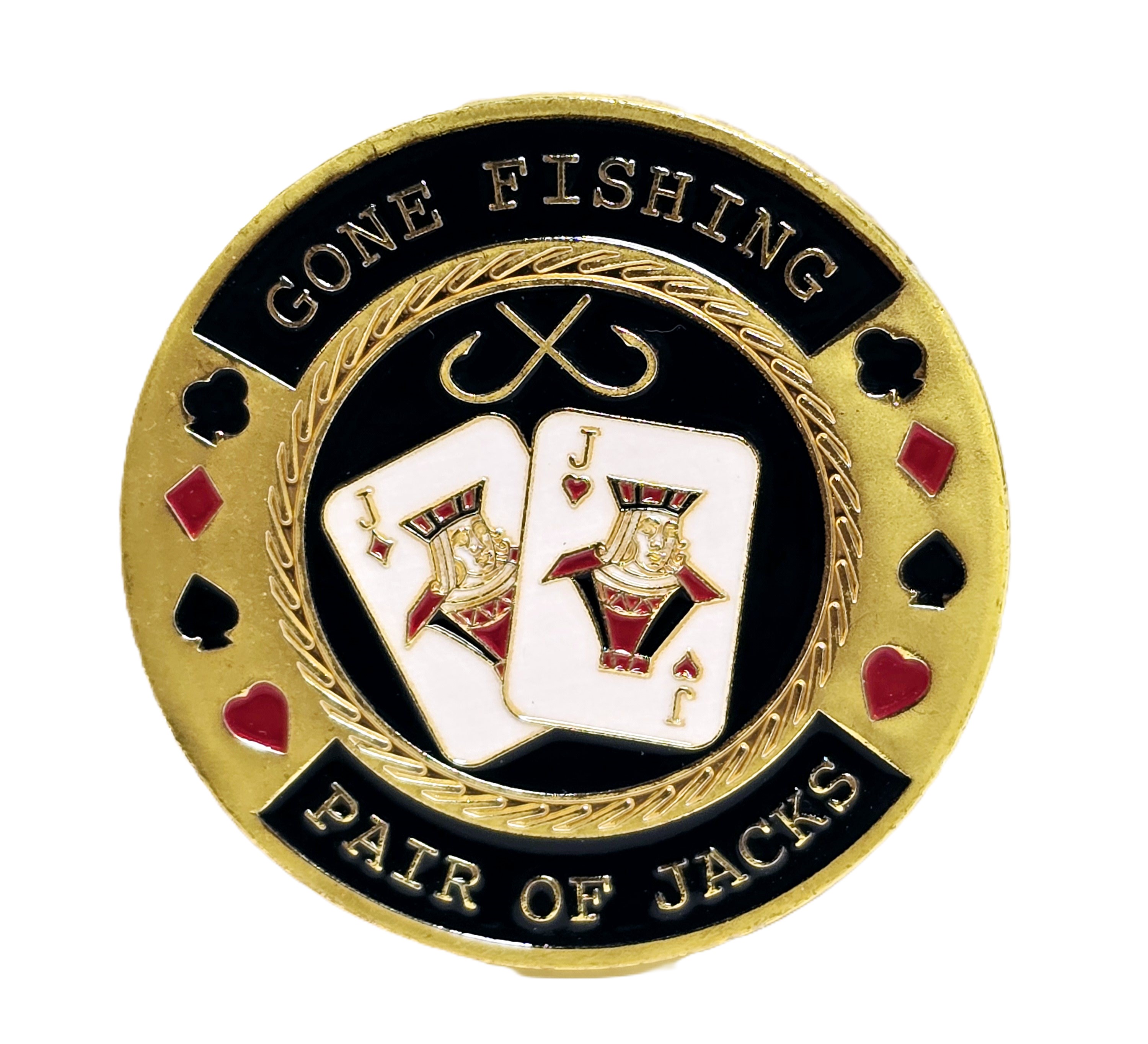 #49 Gone Fishing Pair of Jacks Metal Guard (Clear Cover Included)