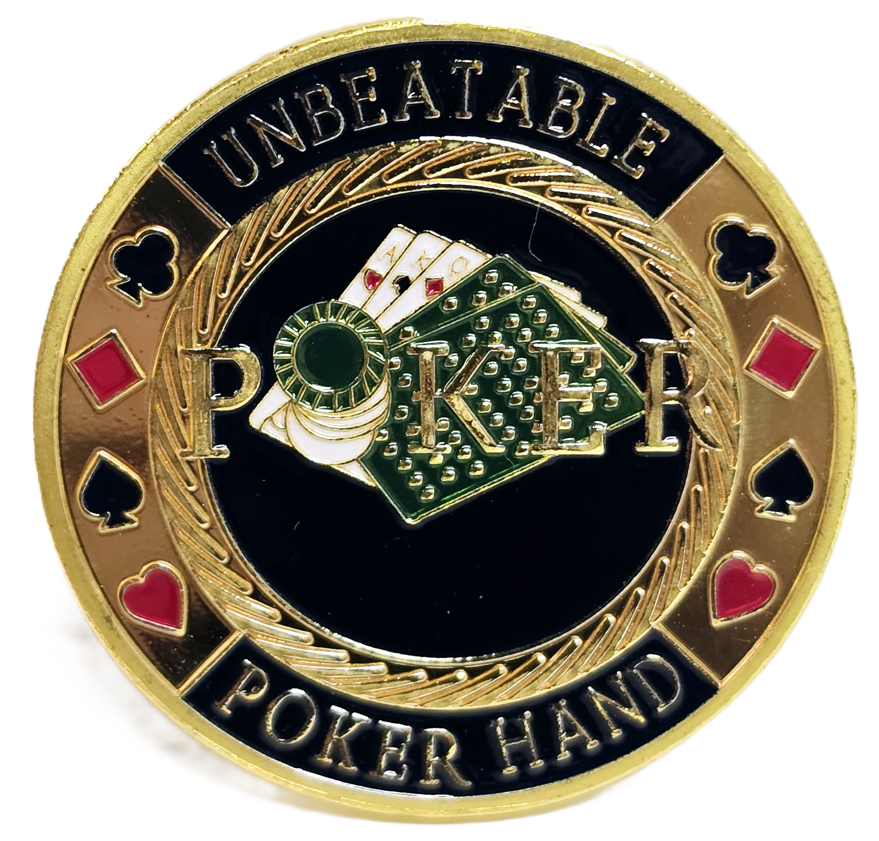 #55 Unbeatable Poker Hand Metal Guard (Clear Cover Included)