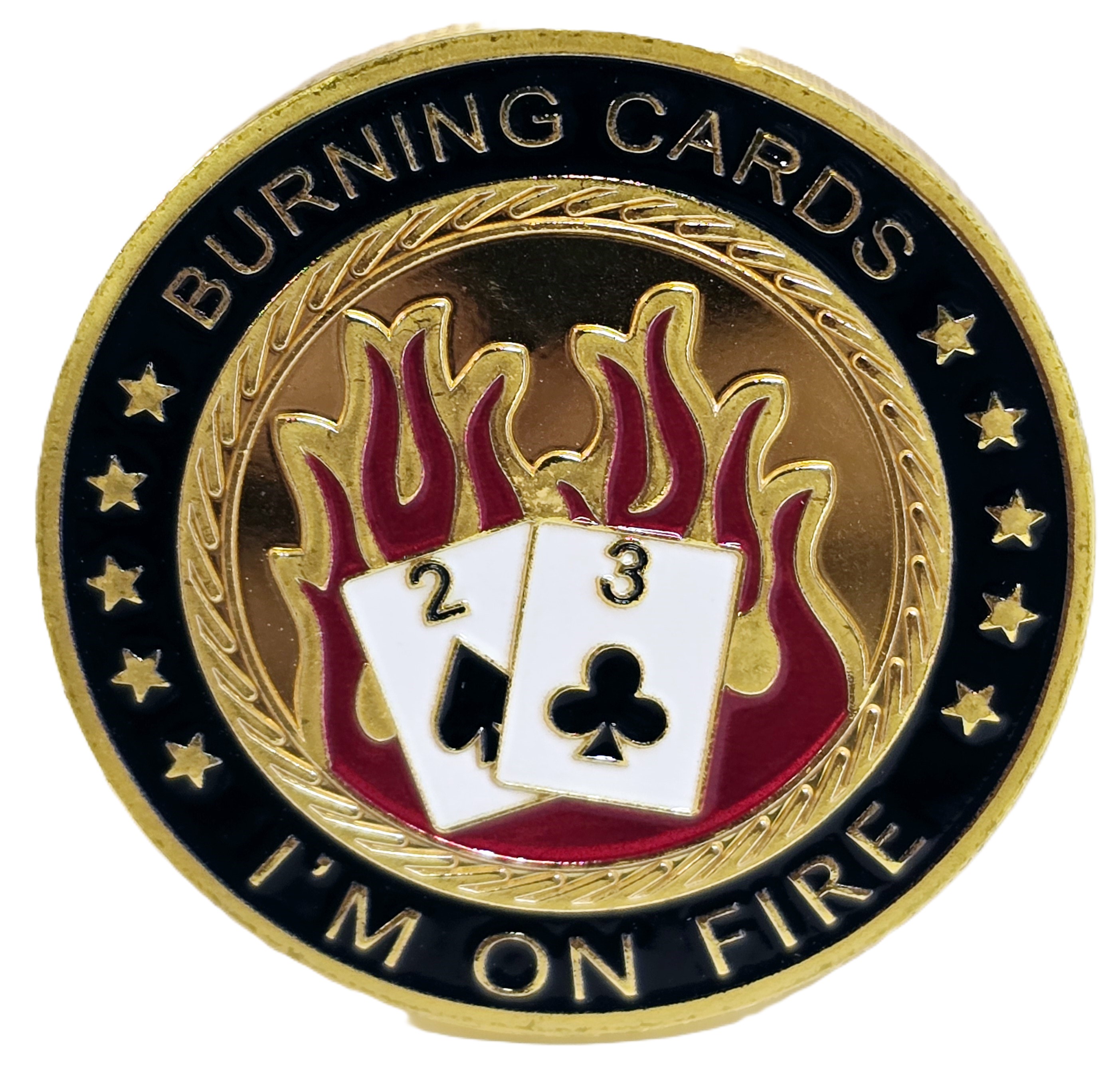 #56 Burning Cards I'm On Fire Metal Guard (Clear Cover Included)