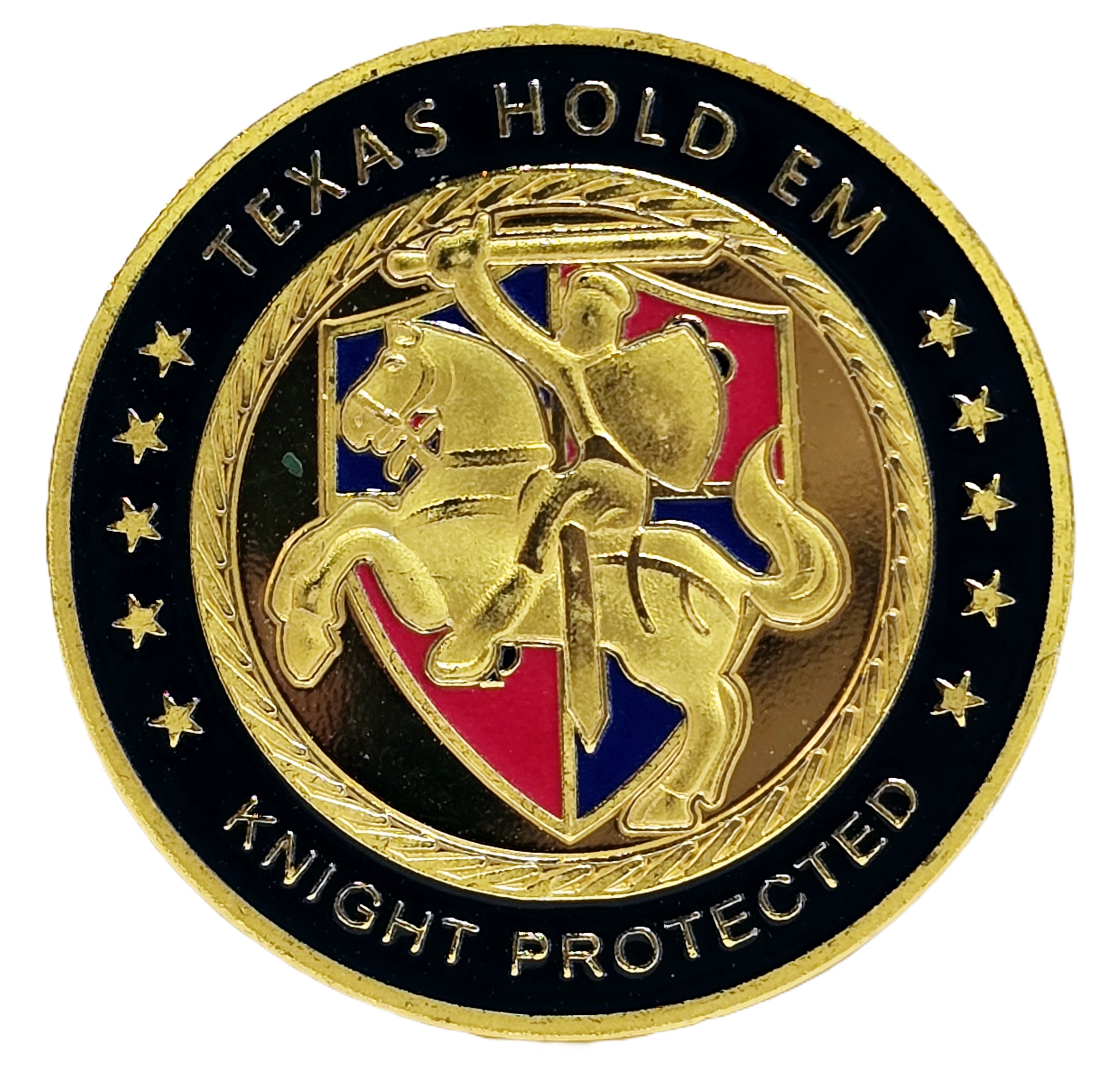 #64 Texas Hold Em Knight Metal Guard (Clear Cover Included)