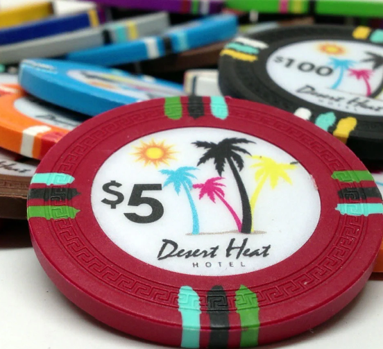 1000pc - 14g Clay Desert Heat Chip Set-No Case