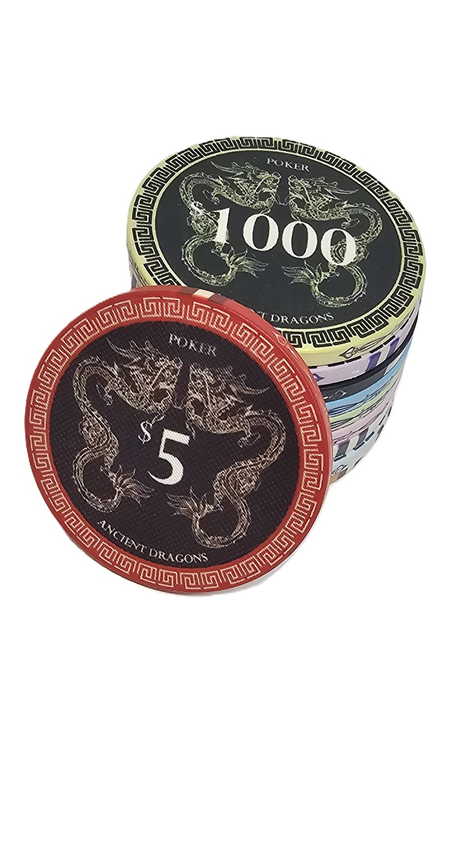 1000pc Ancient Dragon Chip Set/No Case   